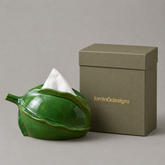 Artistic Green Starfruit Ceramic Tissue Box