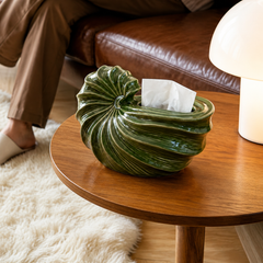 Luxe Green Spring Ceramic Tissue Box