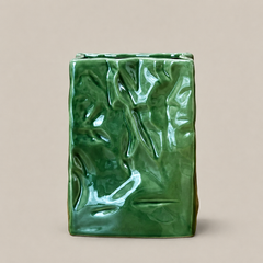 Creamy Fabric-Bag Ceramic Water Vase
