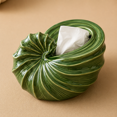 Luxe Green Spring Ceramic Tissue Box