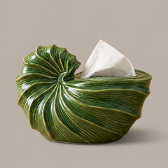 Luxe Green Spring Ceramic Tissue Box