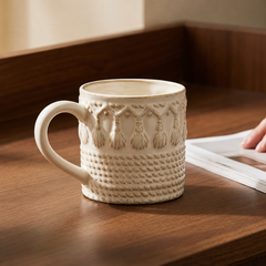 Vintage Wabi-Sabi Artisan Ceramic Coffee Mug