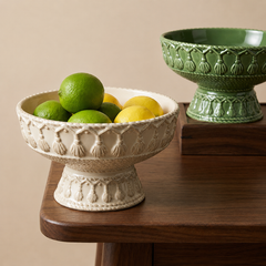 Handcrafted Wabi-Sabi Ceramic Fruit Bowl