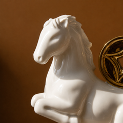 Fortune Horse Ceramic Desk Figurine