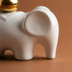 Ceramic Peace Elephant Decorative Figurine