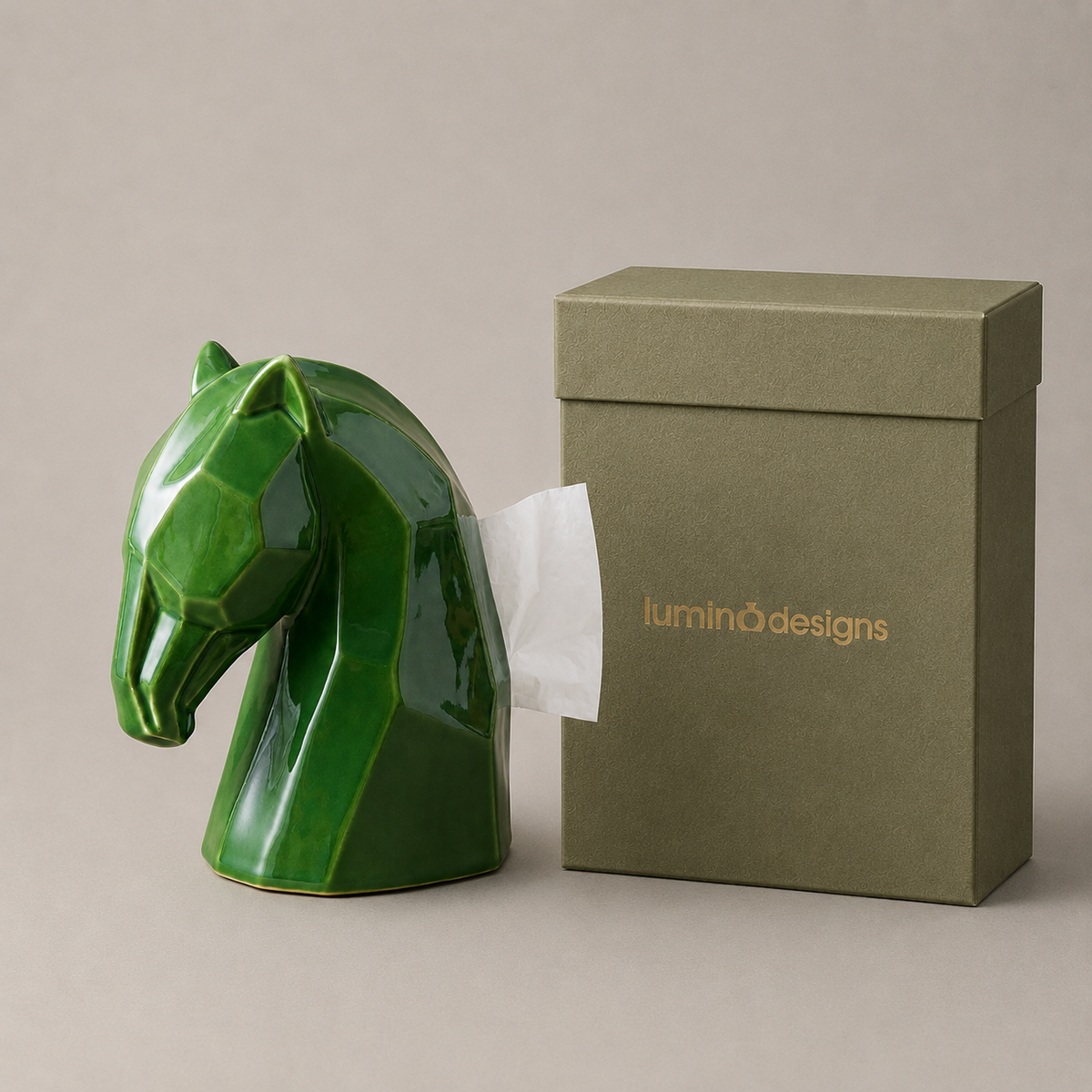 Nordic Luxe Spring Ceramic Tissue Box