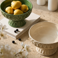 Handcrafted Wabi-Sabi Ceramic Fruit Bowl