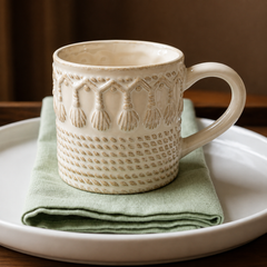 Vintage Wabi-Sabi Artisan Ceramic Coffee Mug