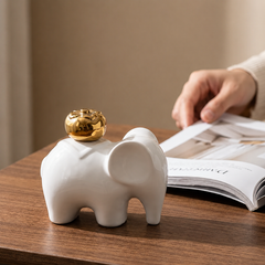 Ceramic Peace Elephant Decorative Figurine