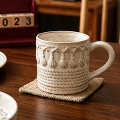 Vintage Wabi-Sabi Artisan Ceramic Coffee Mug