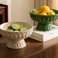 Handcrafted Wabi-Sabi Ceramic Fruit Bowl
