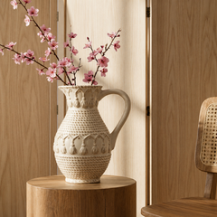 Rustic Wabi-Sabi Ceramic Water Vase