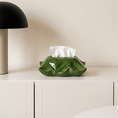 Artisan Green Spring Ceramic Tissue Box